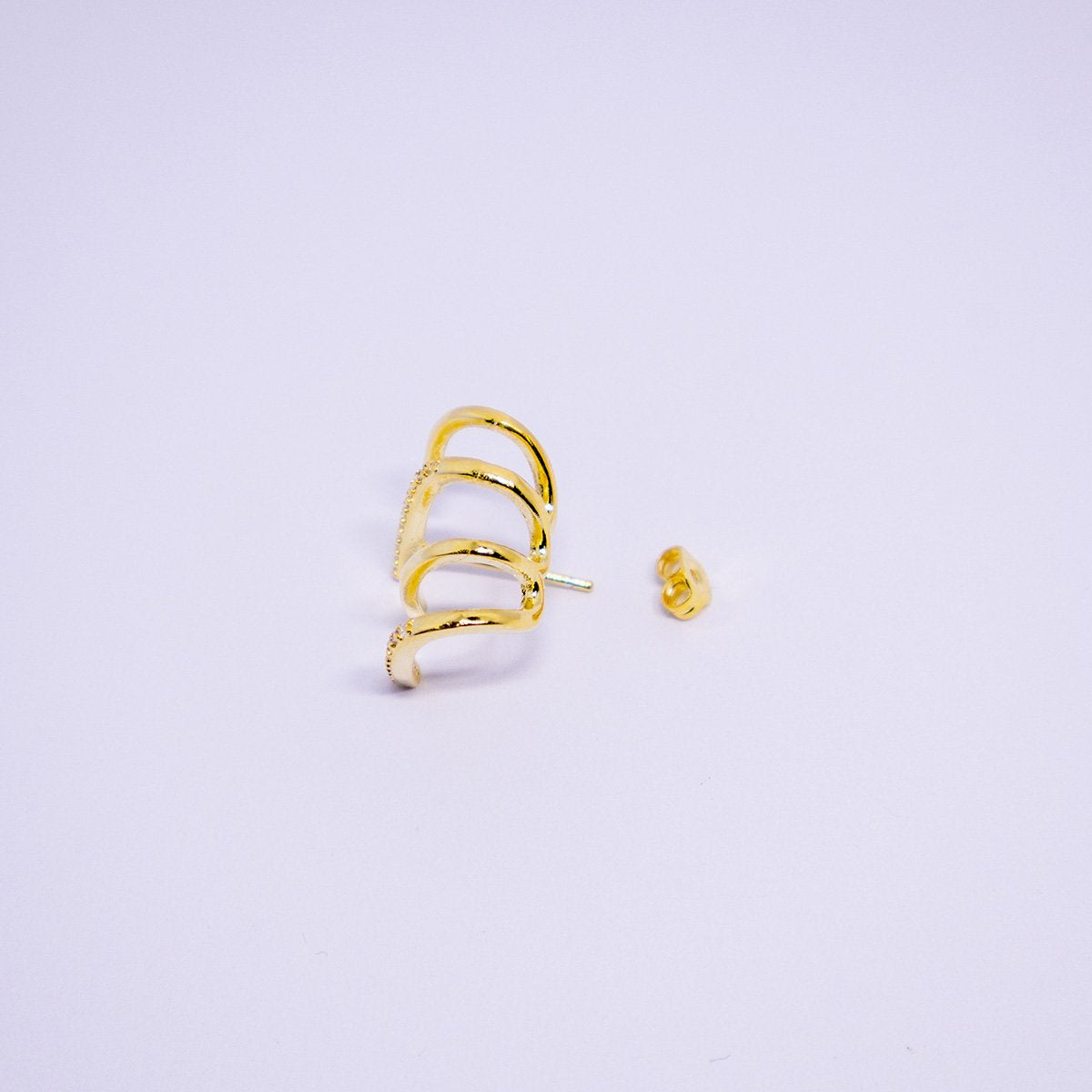 Twist Zircon Hoop Earrings