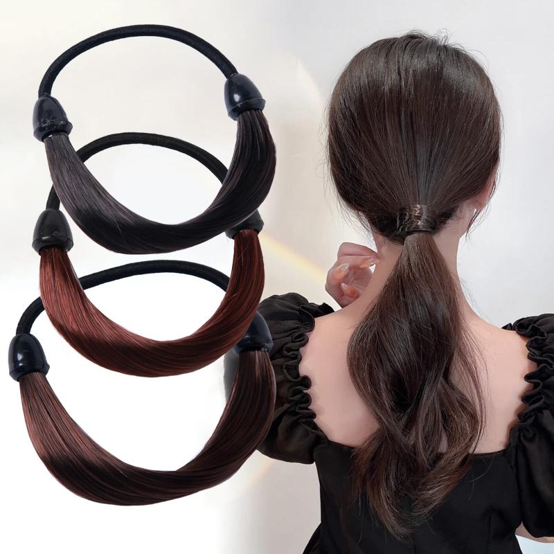 Ponytail Fake Hair Tie Embellishment Headband