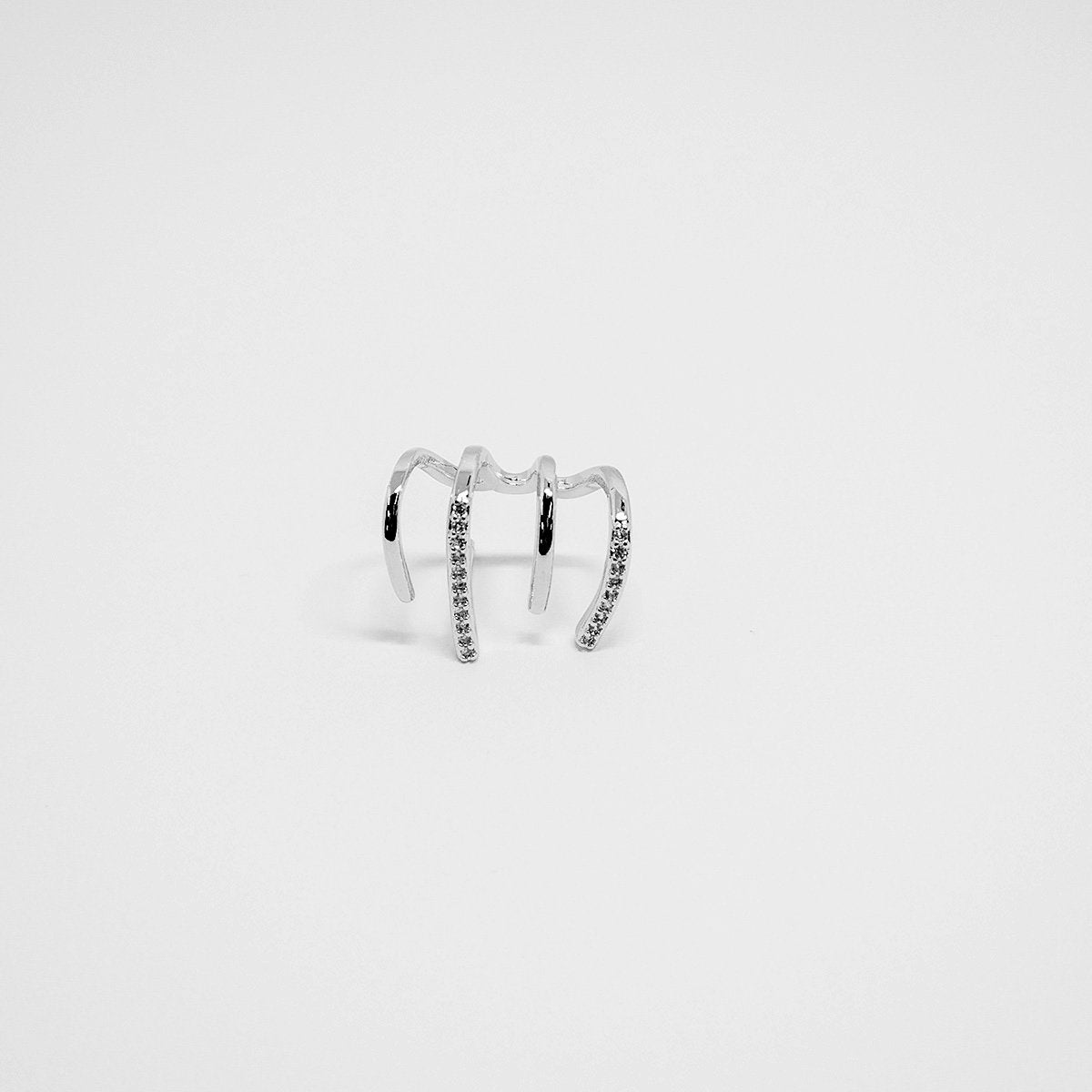 Twist Zircon Hoop Earrings