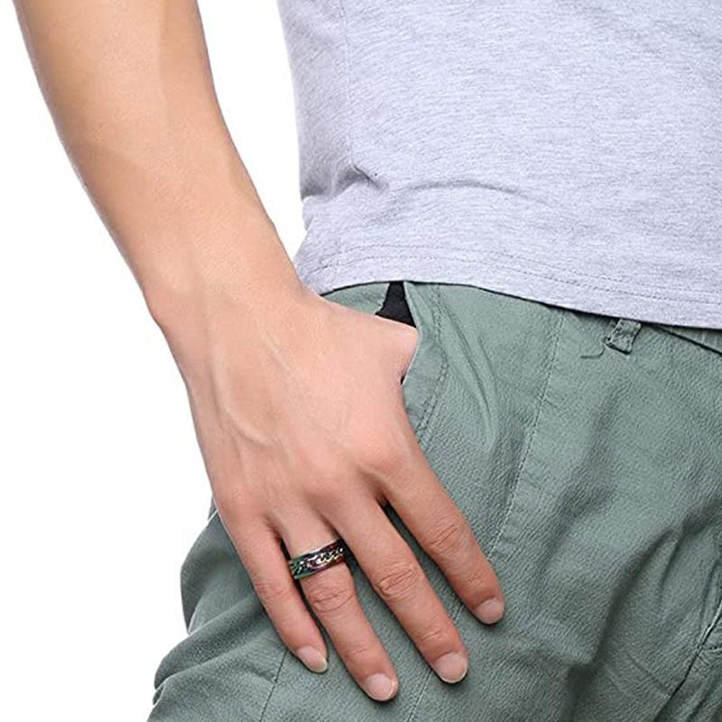 Rotary Shape Electroplate Tri-Color Ring