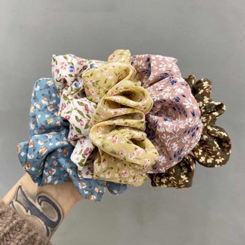 Chiffon Floral Large Scrunchie