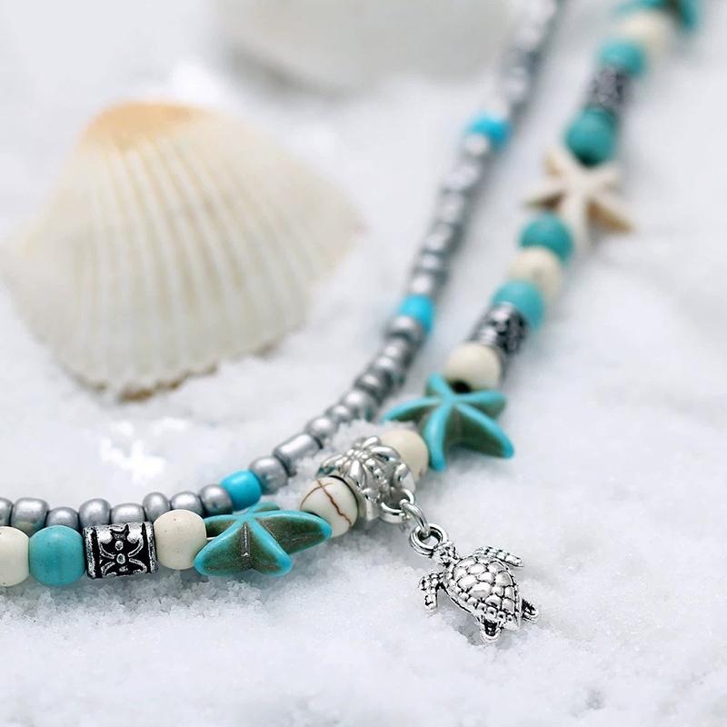 Bohemian Turquoise Rope Anklet