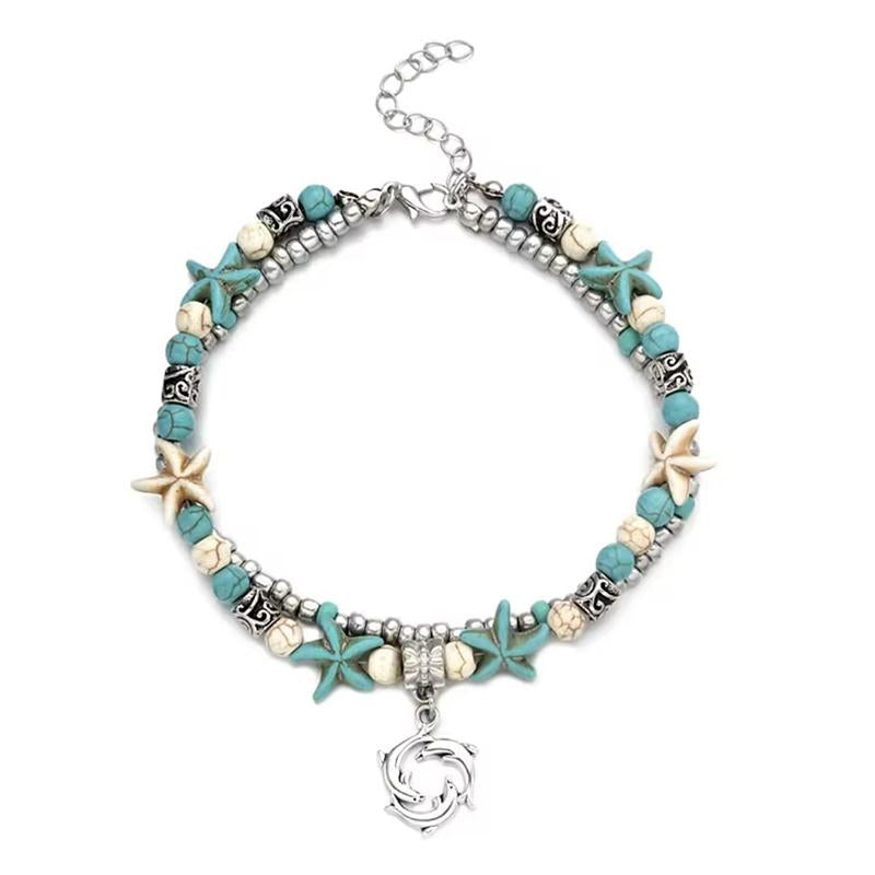 Bohemian Turquoise Rope Anklet