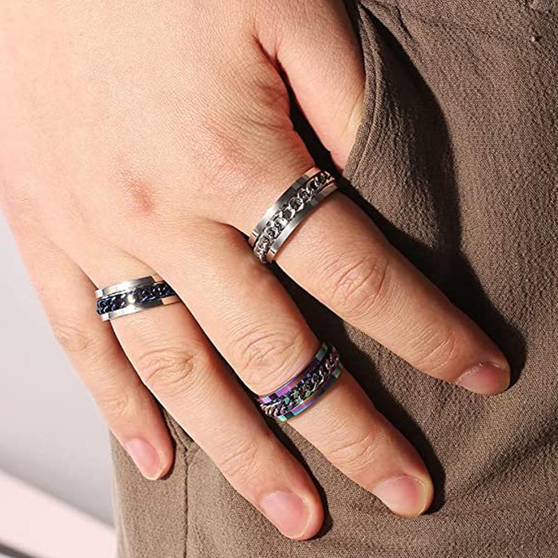 Rotary Shape Electroplate Tri-Color Ring