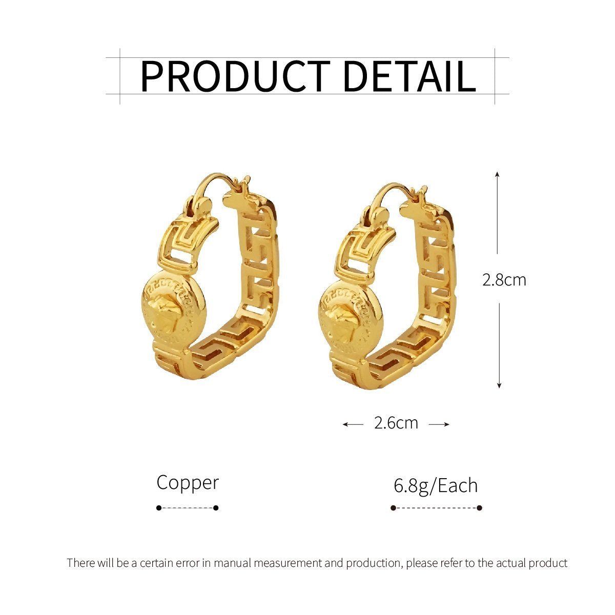 Greek Goddess Coin Earrings