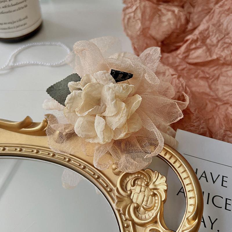 Tulle Flower Hair Claw Clips