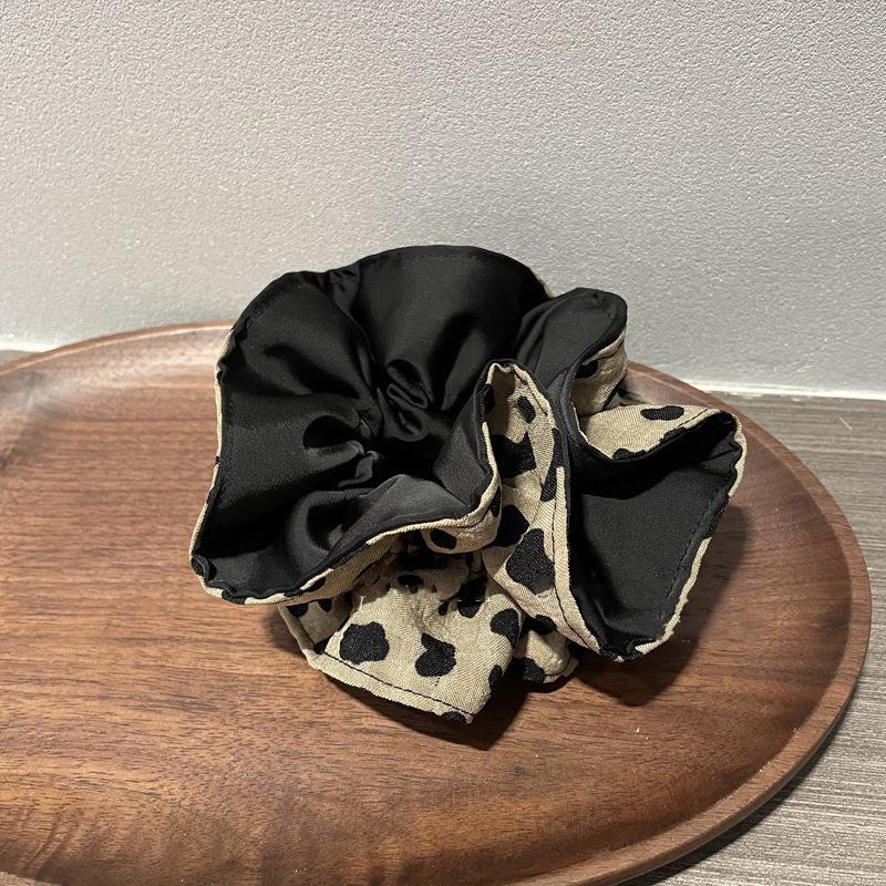 Chiffon Floral Solid Color Large Scrunchie