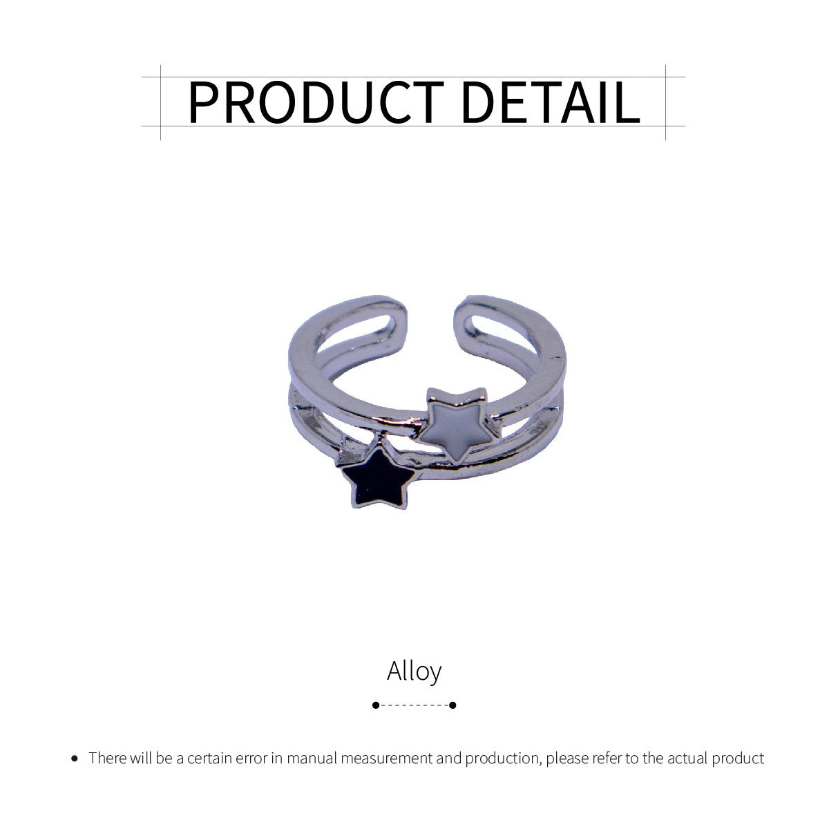 Silver Star Adjustable Ring