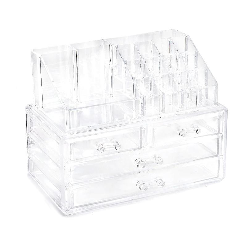 4-Drawer Acrylic Jewelry & Cosmetic Organizer
