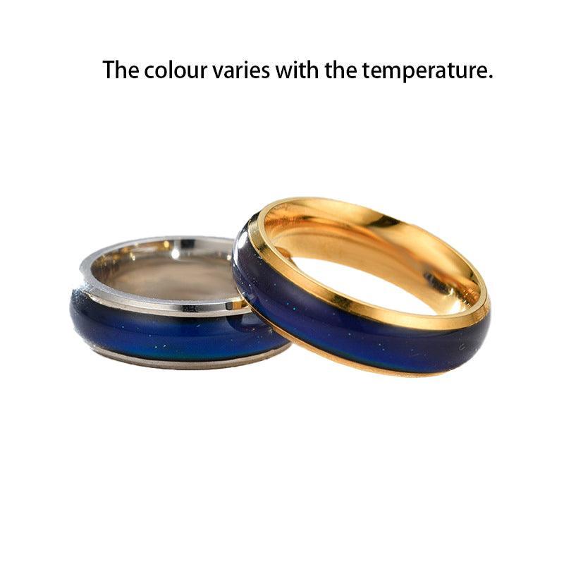 Multi-Hued Stainless Steel Unisex Ring