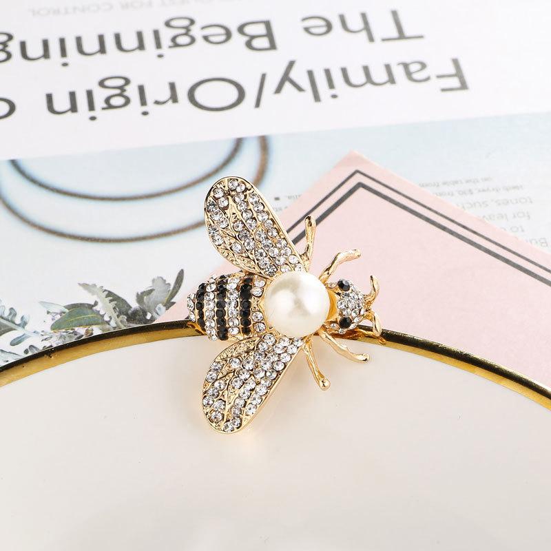 Pearl & Crystal Bee Brooch