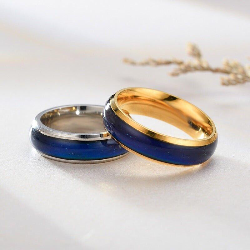 Multi-Hued Stainless Steel Unisex Ring