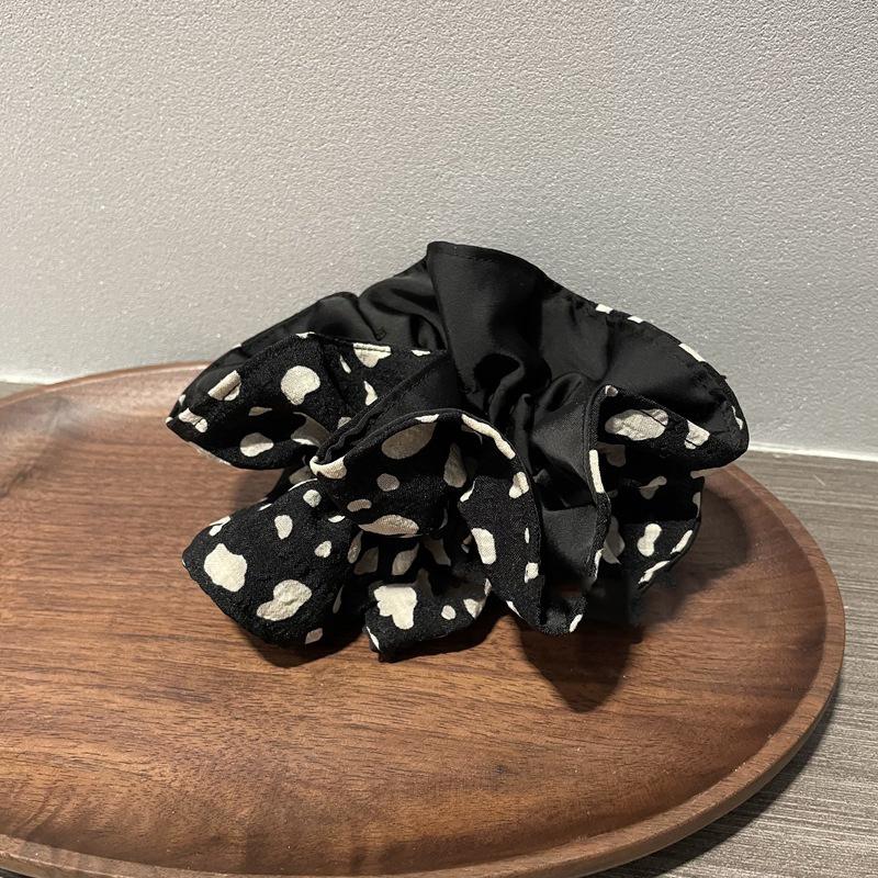 Chiffon Floral Solid Color Large Scrunchie