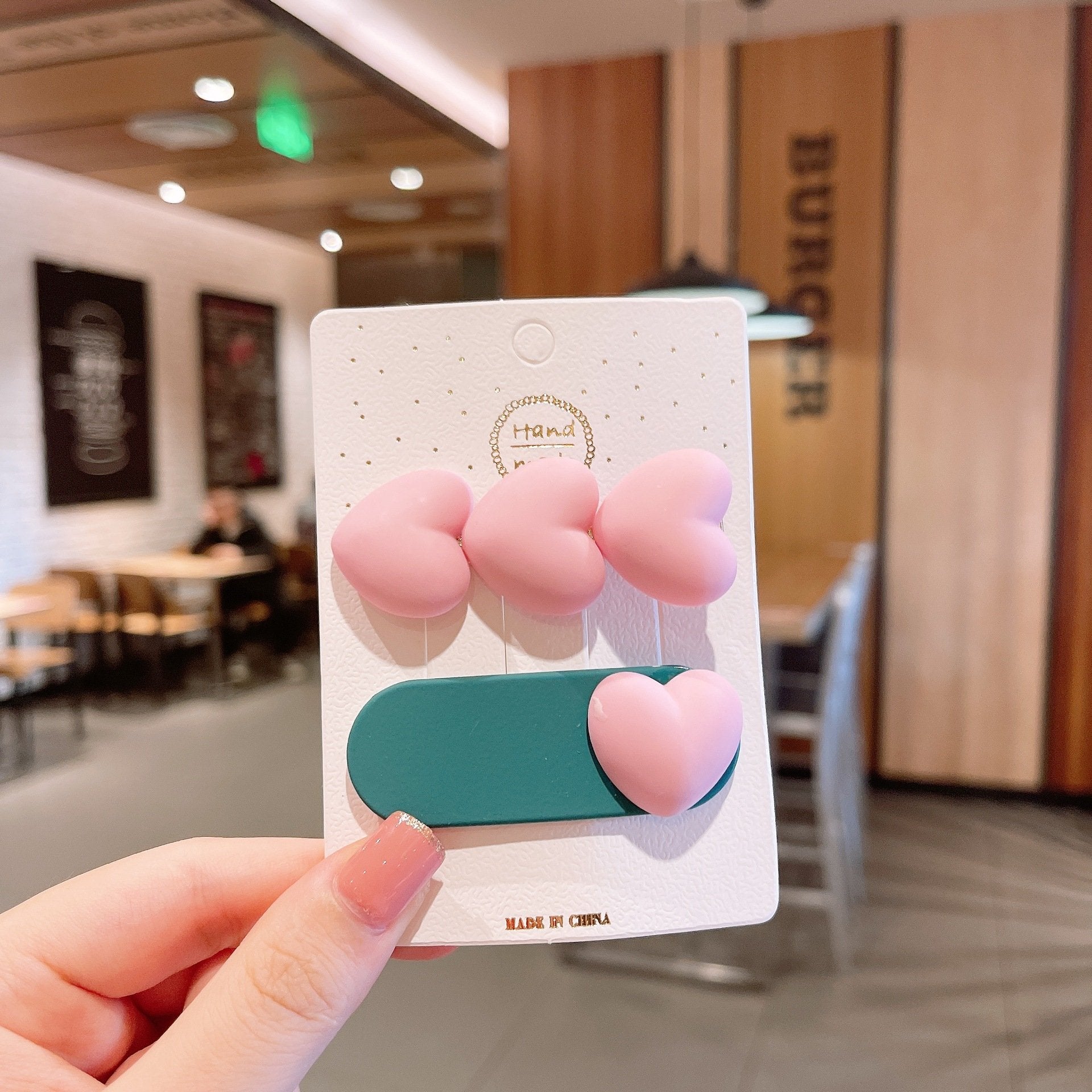 Candy Colored Heart-Shaped Bobby Pins