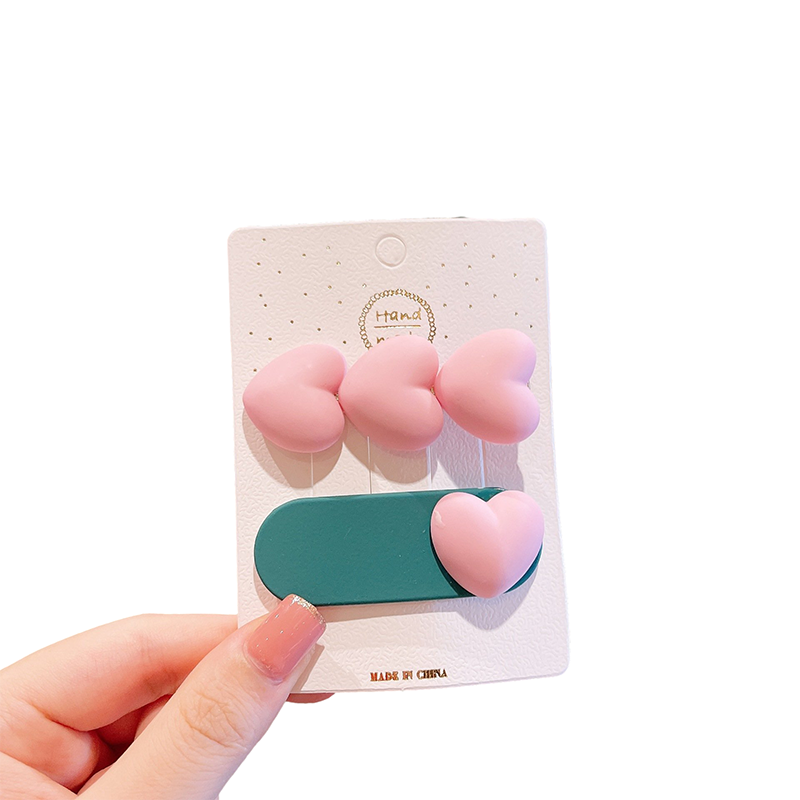 Candy Colored Heart-Shaped Bobby Pins