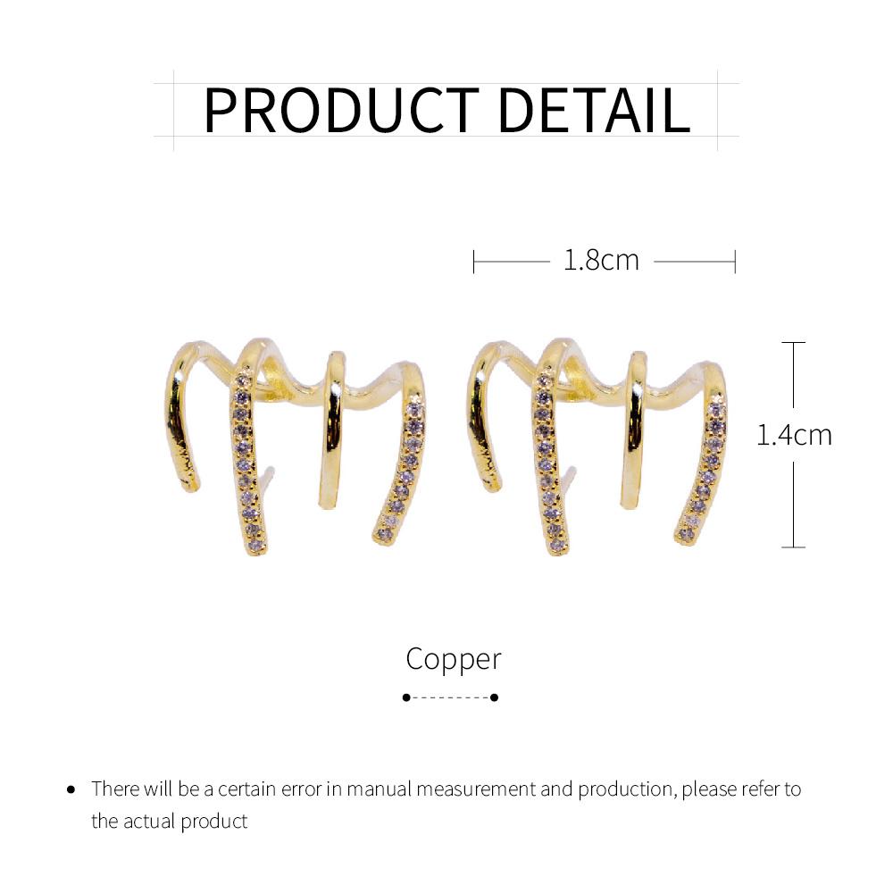 Twist Zircon Hoop Earrings