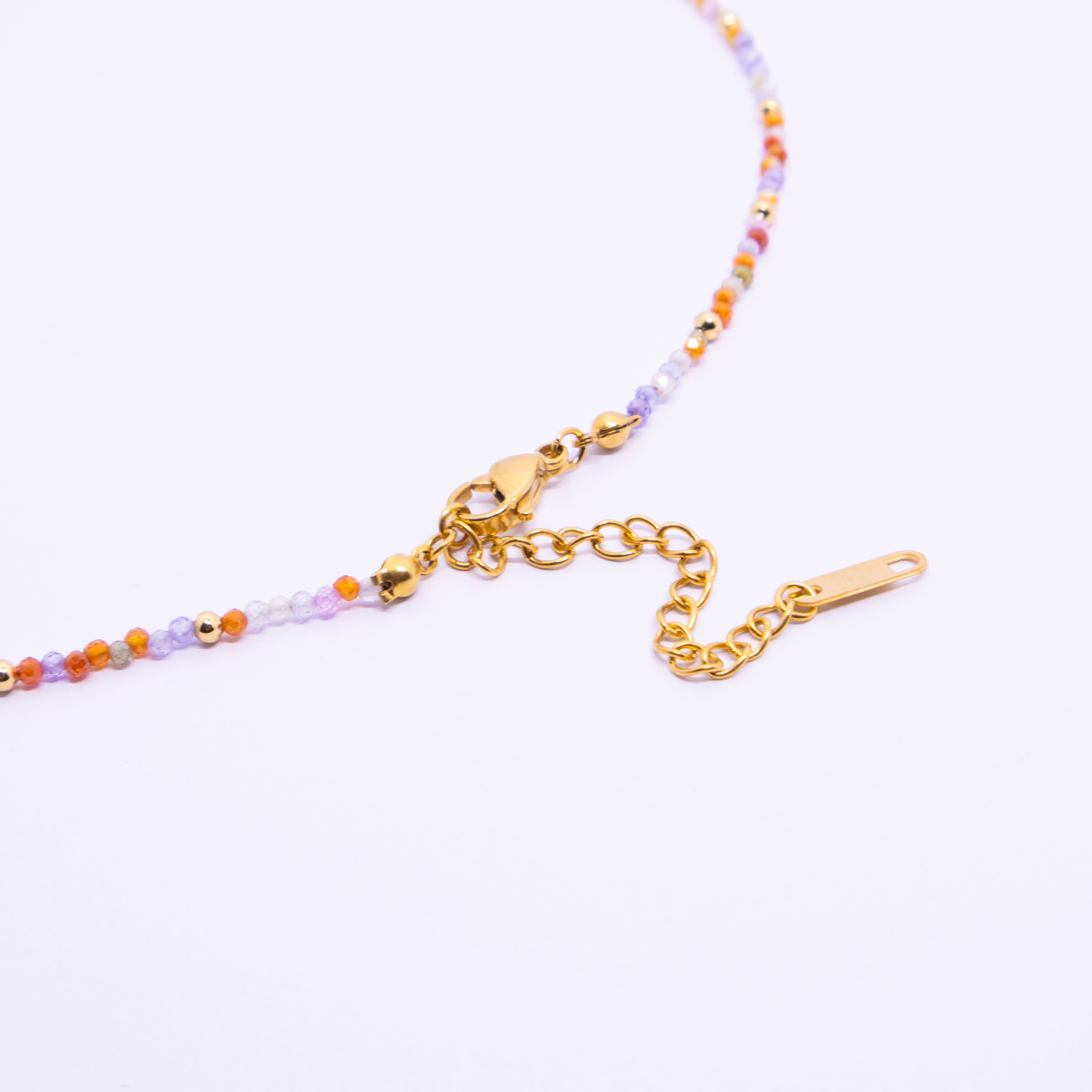 Butterfly Charm Stone Bead Necklace