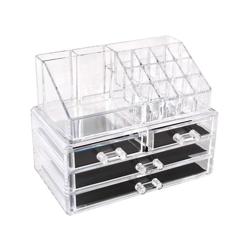 4-Drawer Acrylic Jewelry & Cosmetic Organizer