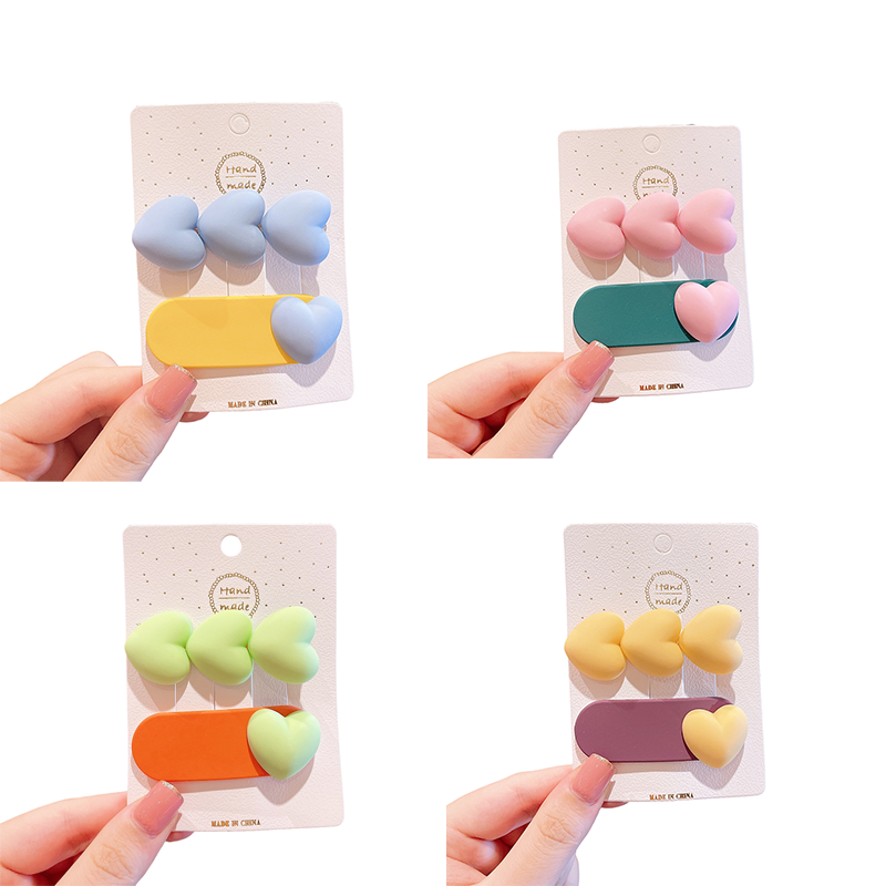 Candy Colored Heart-Shaped Bobby Pins