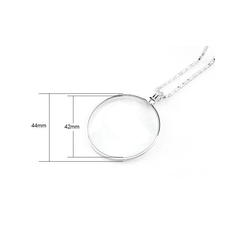 Single Piece Magnifying Glass Pendant Necklace