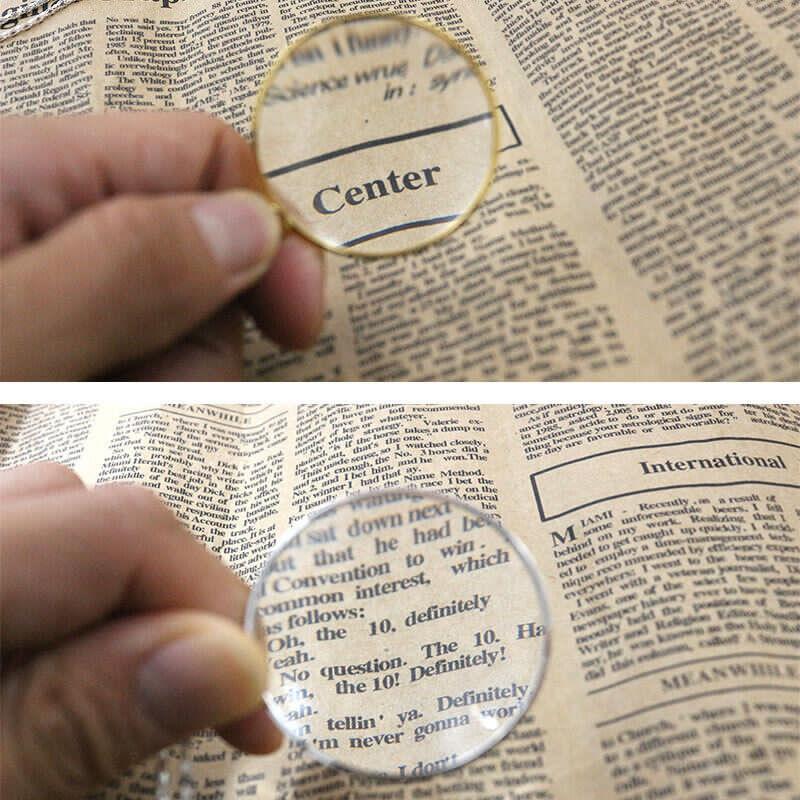 Single Piece Magnifying Glass Pendant Necklace