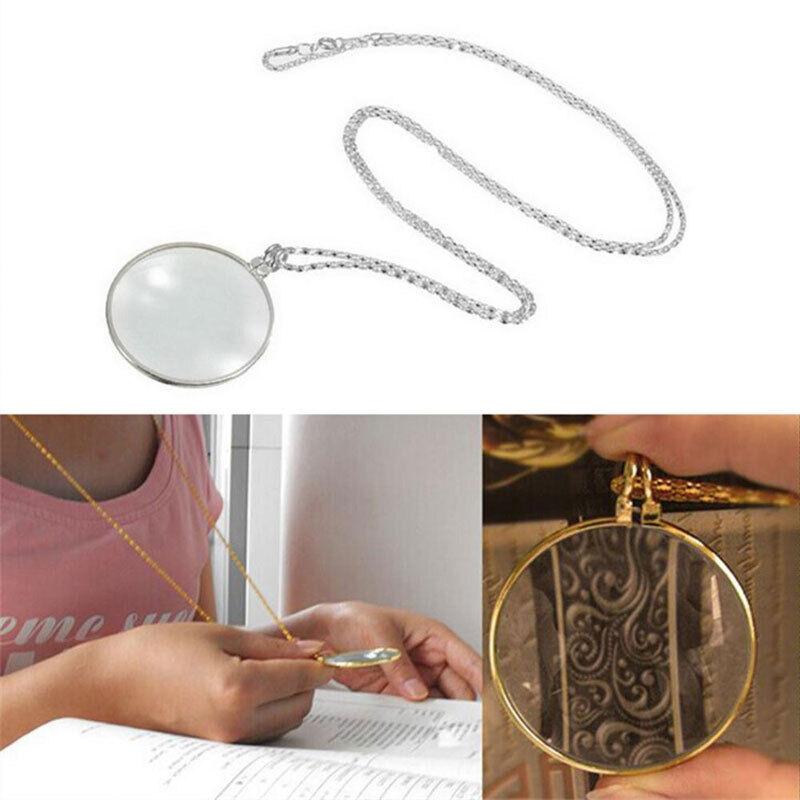 Single Piece Magnifying Glass Pendant Necklace