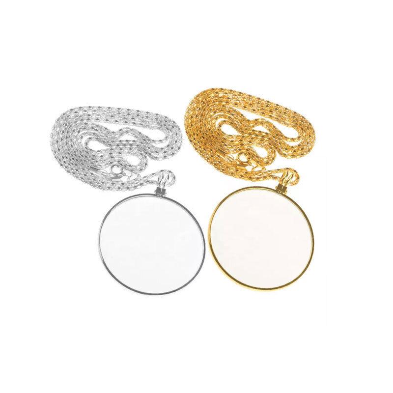 Single Piece Magnifying Glass Pendant Necklace