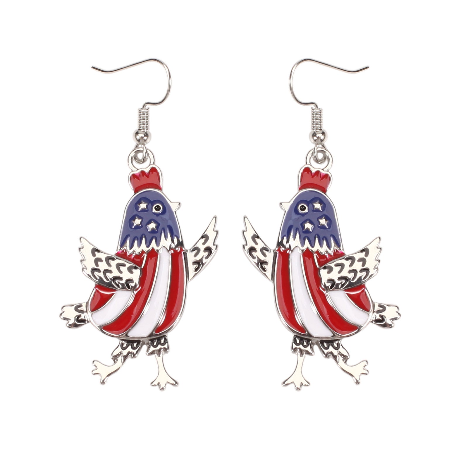 Easter Blue Alloy Turkey Earrings