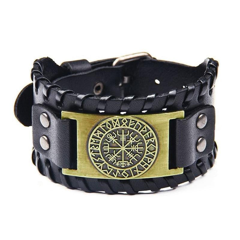 Men's Pirate Amulet Leather Bracelet