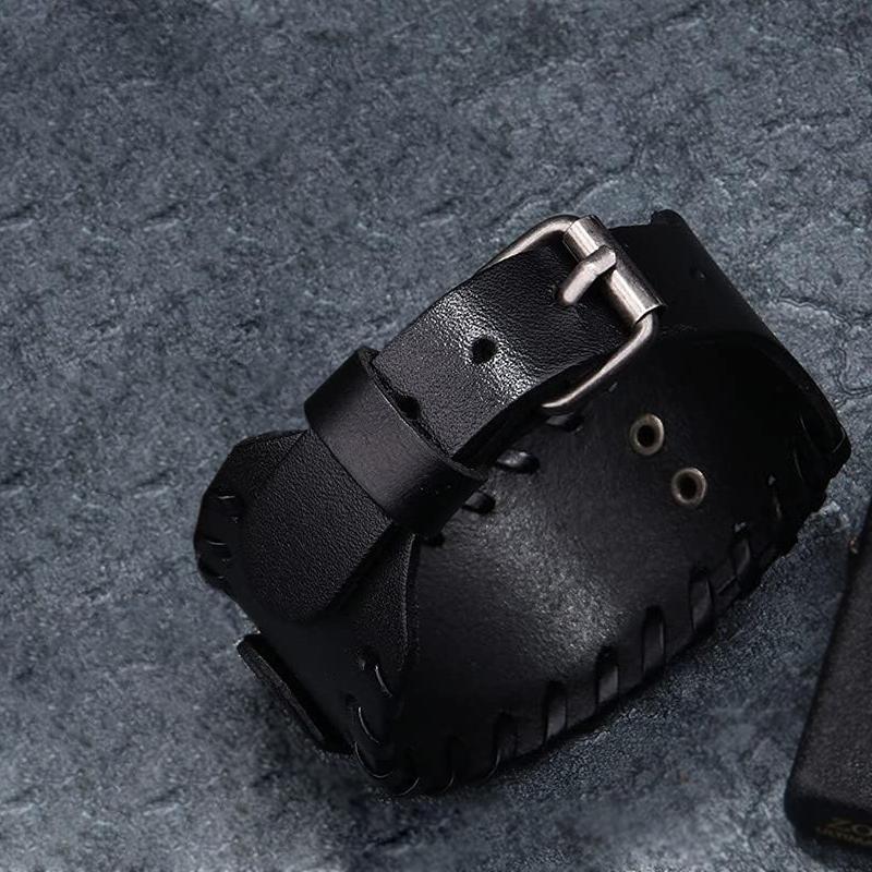 Men's Pirate Amulet Leather Bracelet