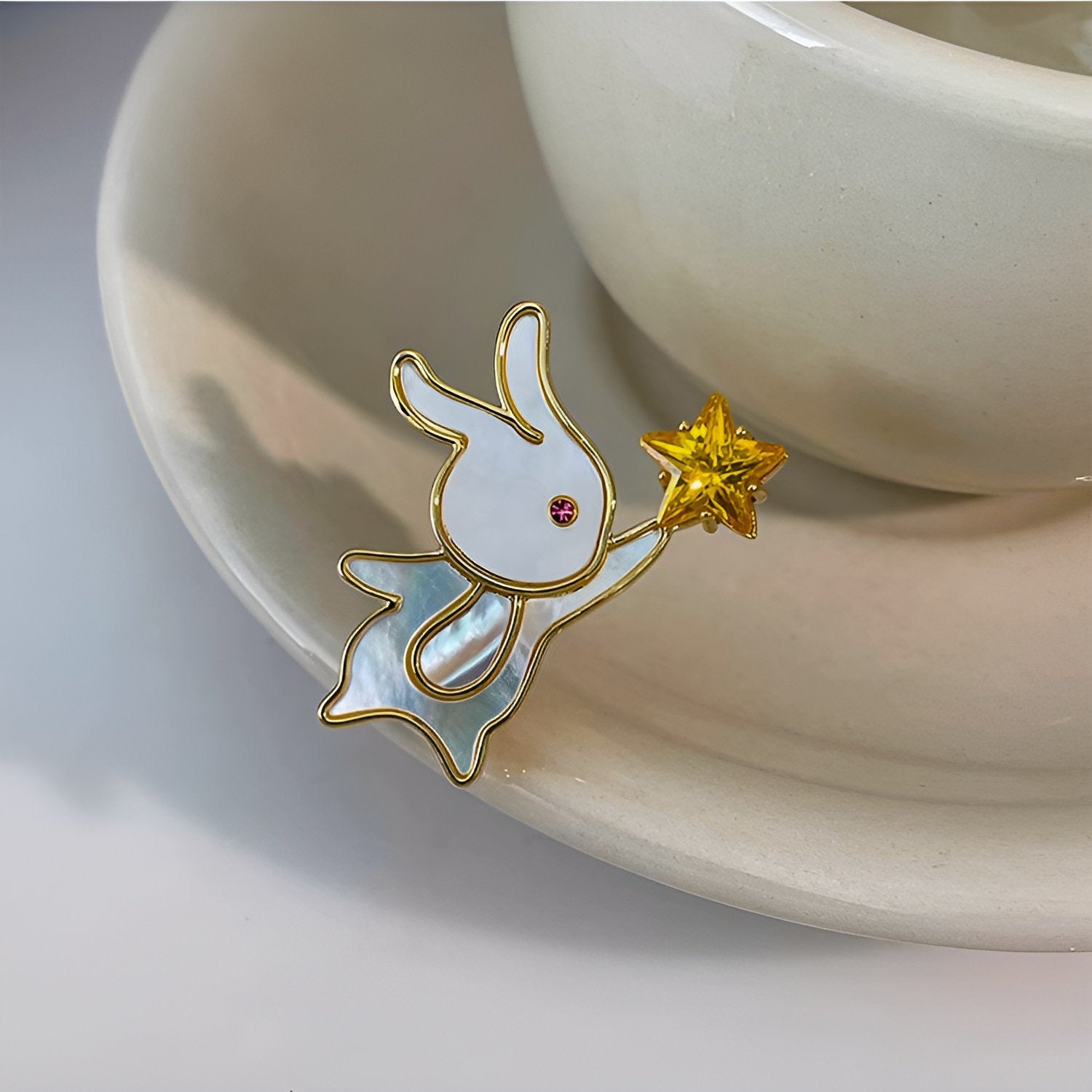 Rabbit Star Brooch