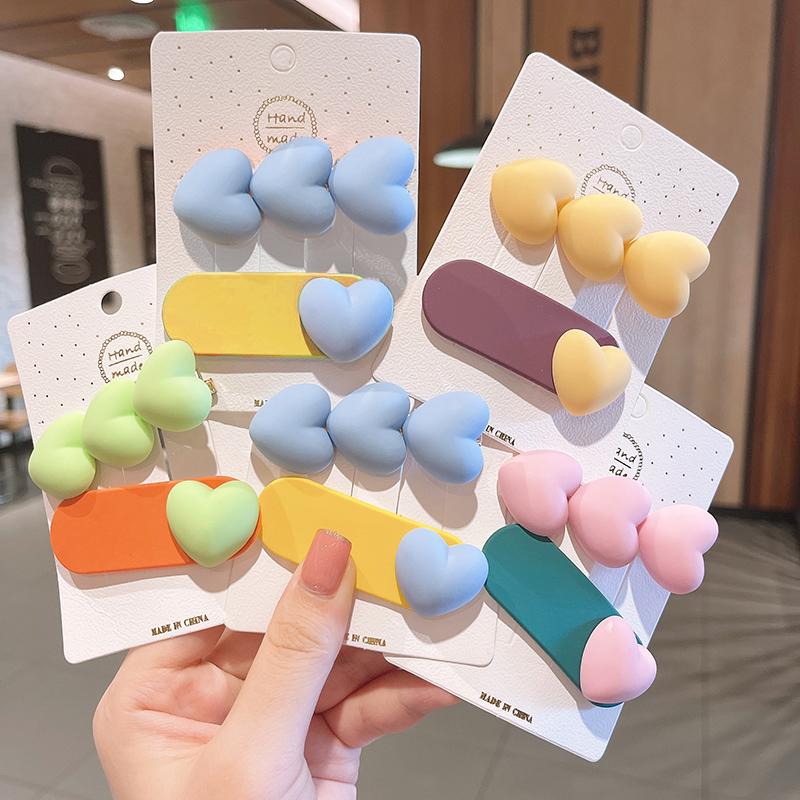Candy Colored Heart-Shaped Bobby Pins