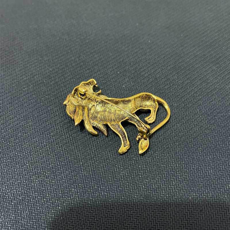 Gold Plated Lion King Brooch