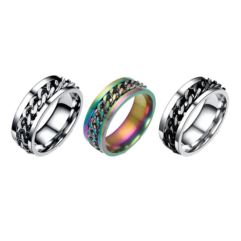 Rotary Shape Electroplate Tri-Color Ring