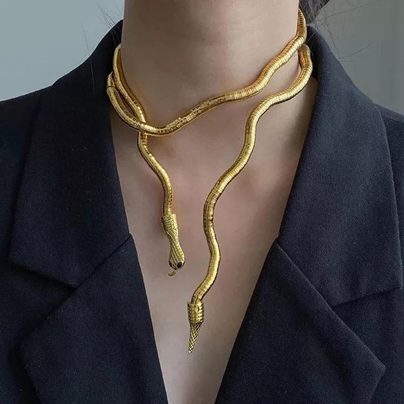 Punk Adjustable Serpentine Flex Necklace
