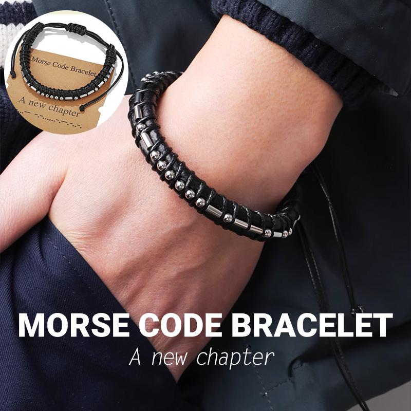 Morse Weave Code Bracelet