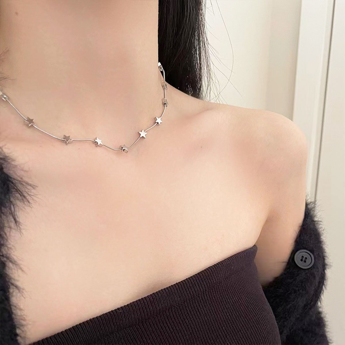 Silver Star Charm Necklace