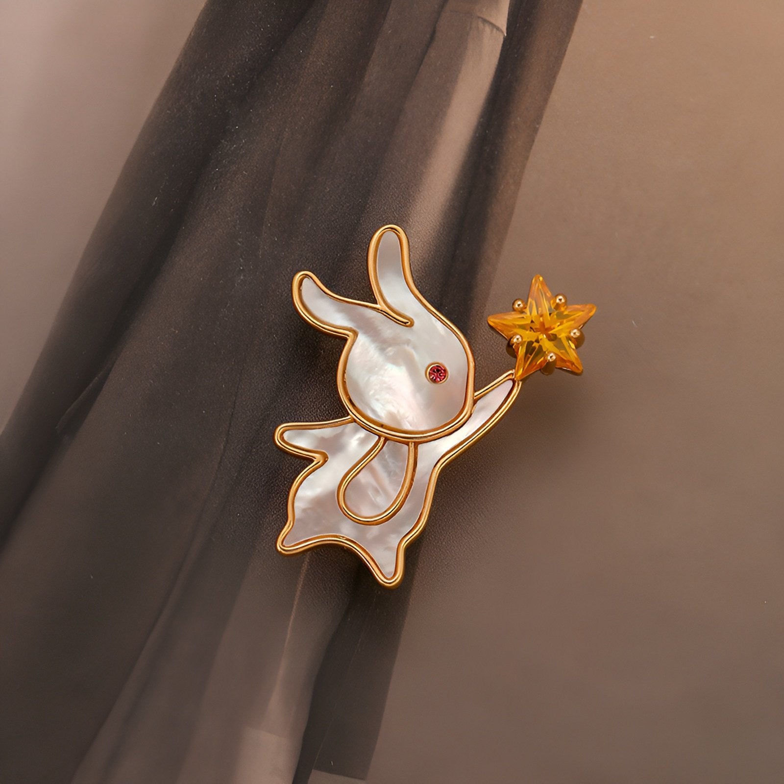 Rabbit Star Brooch