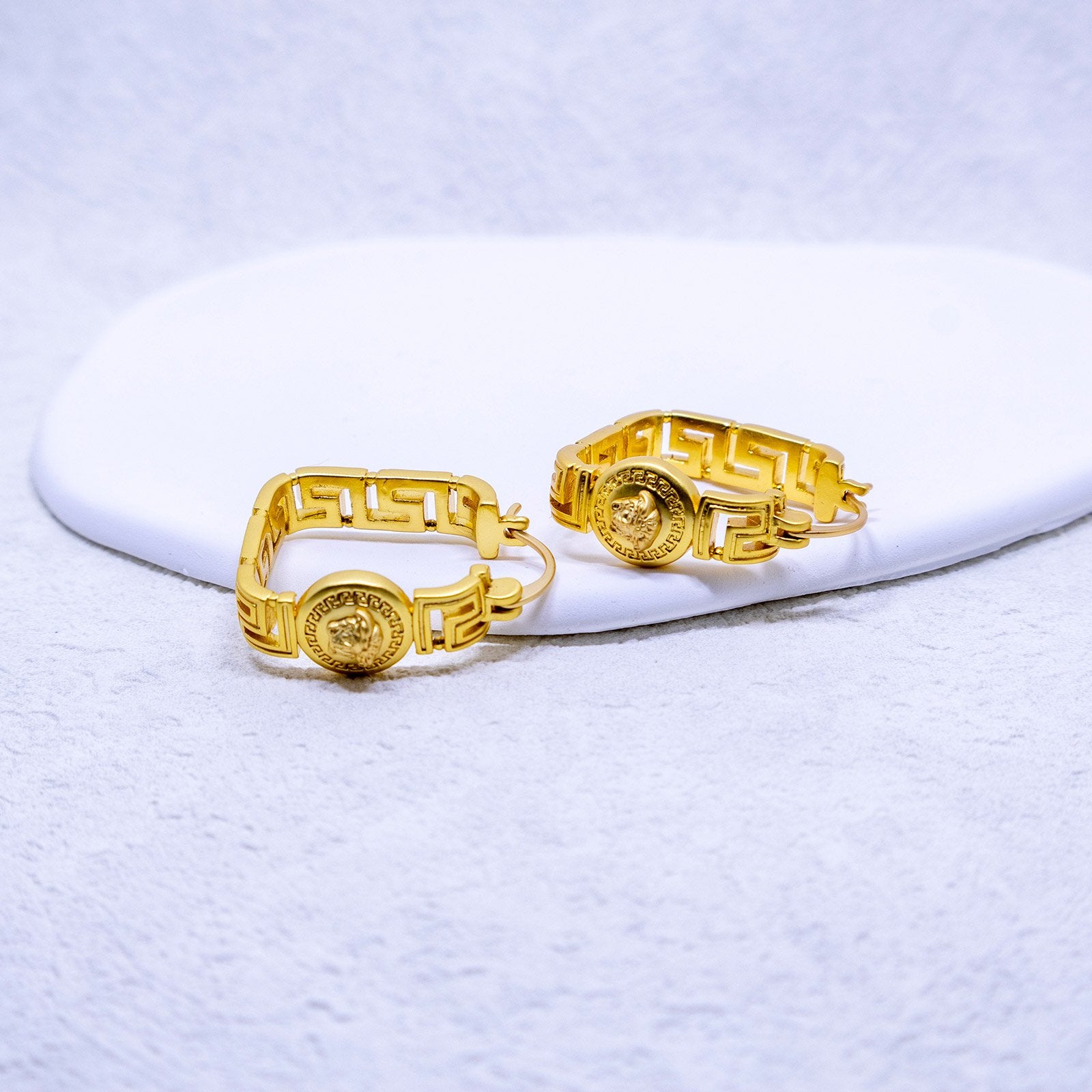 Greek Goddess Coin Earrings
