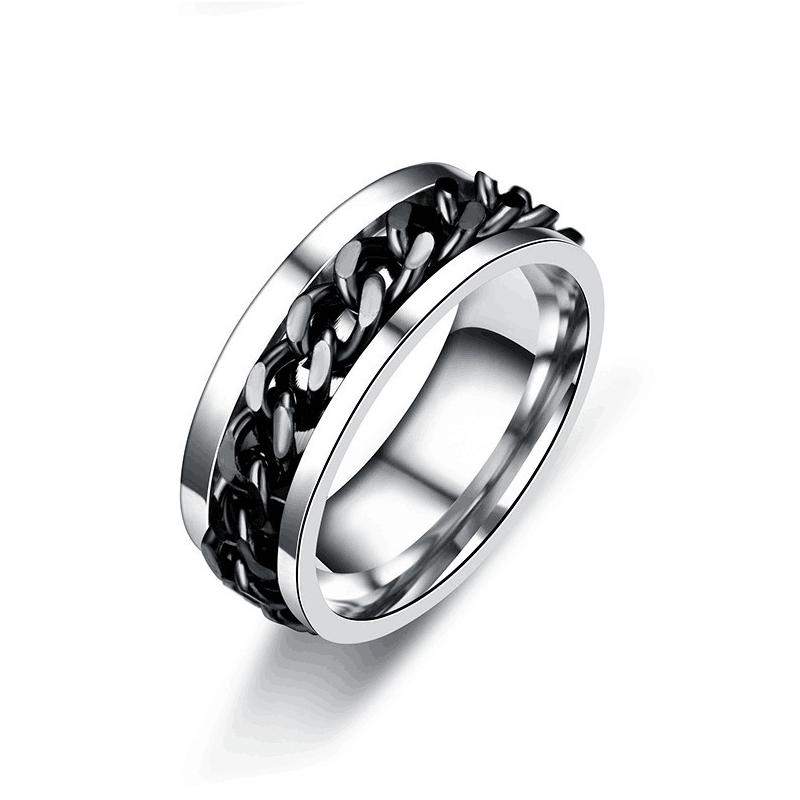 Rotary Shape Electroplate Tri-Color Ring
