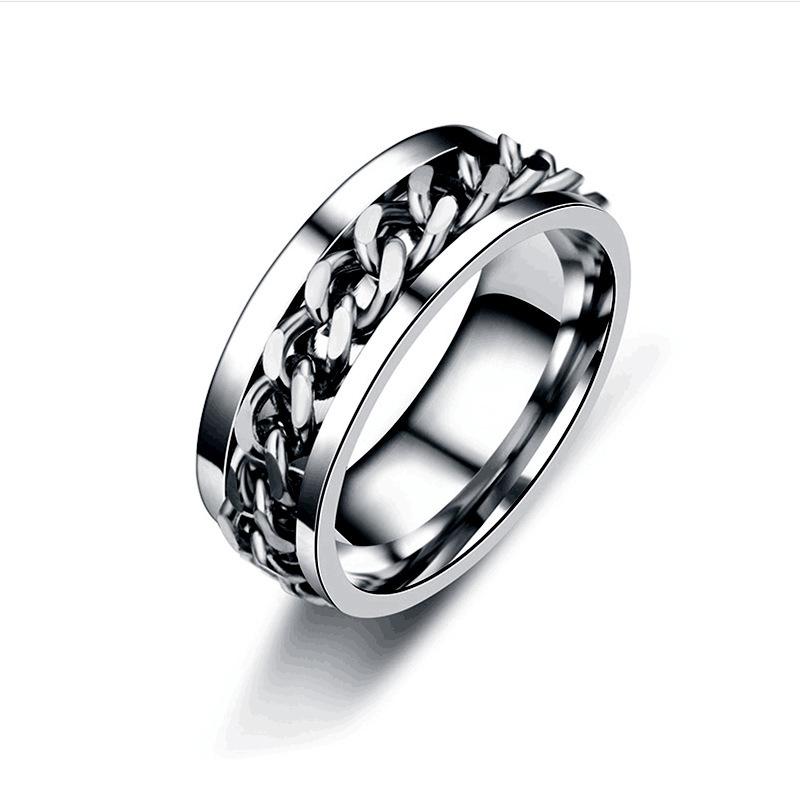 Rotary Shape Electroplate Tri-Color Ring