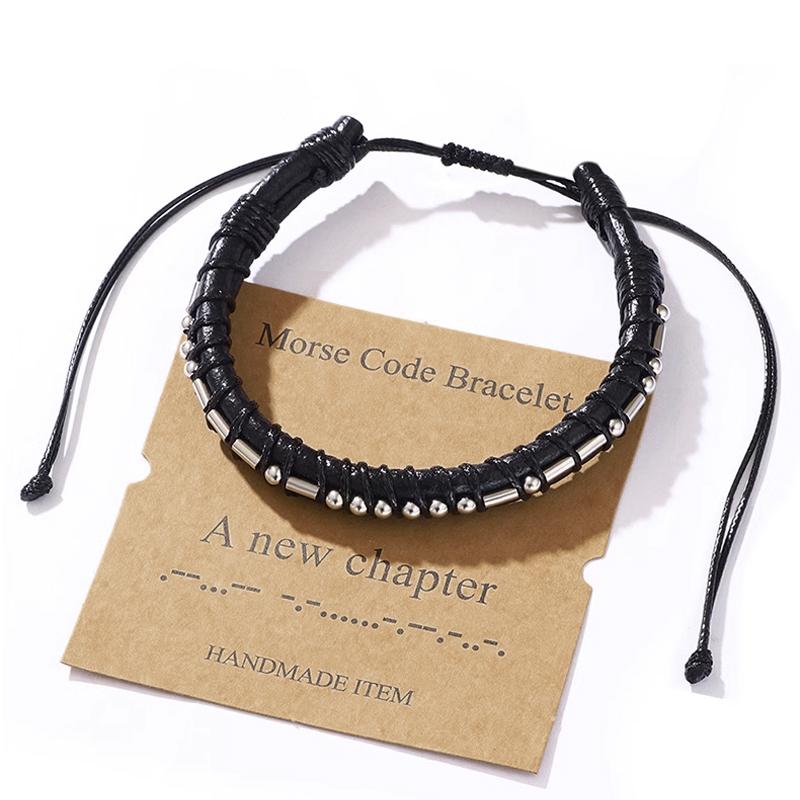 Morse Weave Code Bracelet