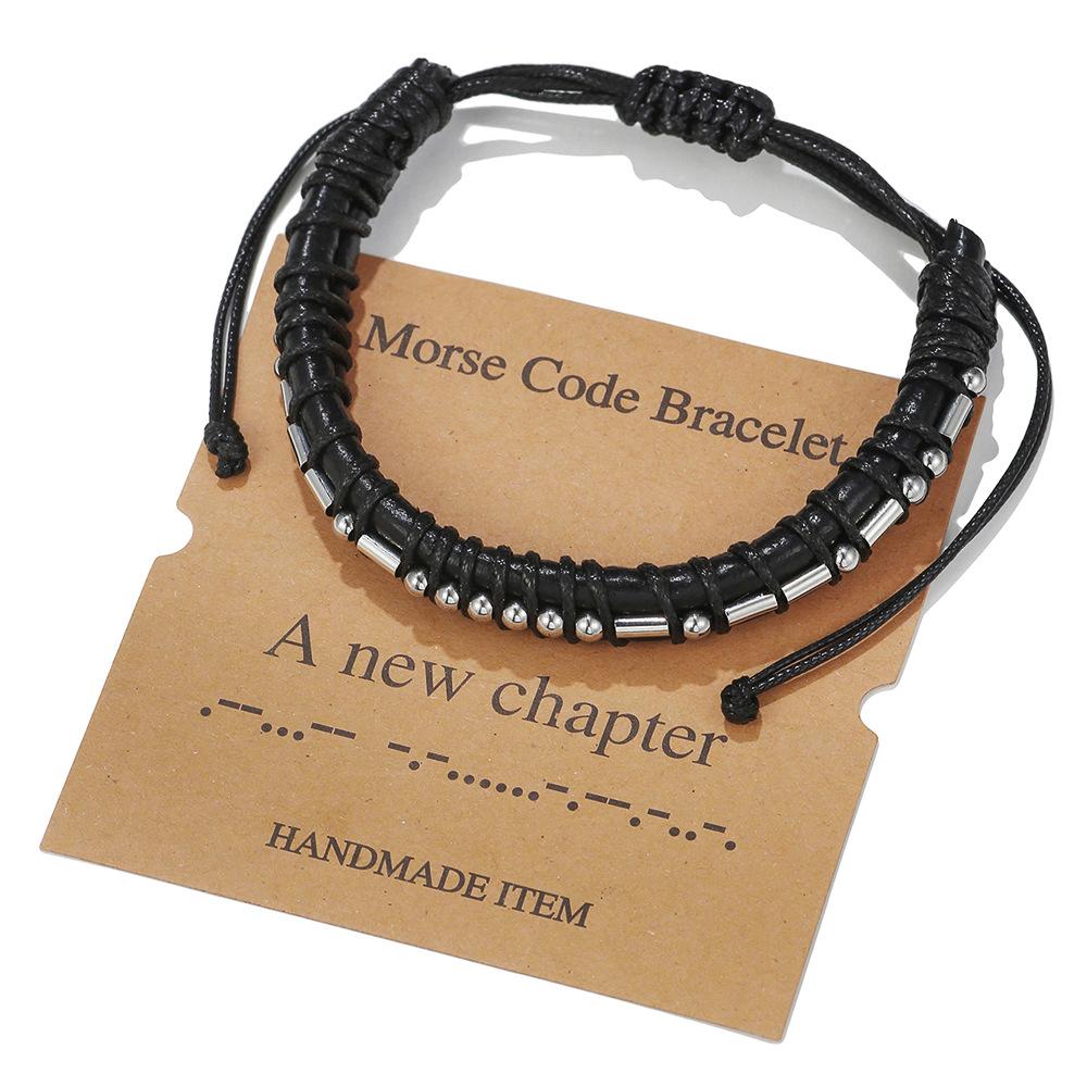 Morse Weave Code Bracelet