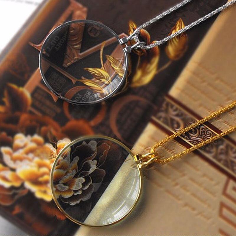 Single Piece Magnifying Glass Pendant Necklace
