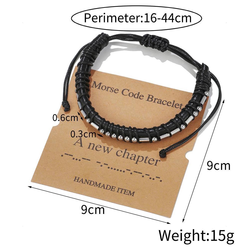 Morse Weave Code Bracelet