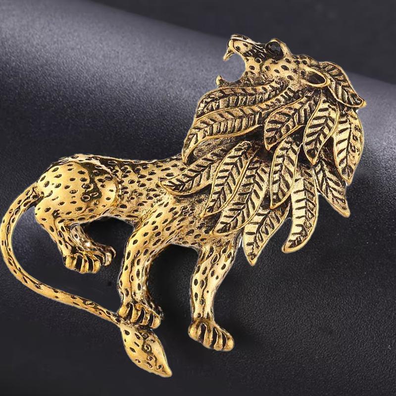 Gold Plated Lion King Brooch