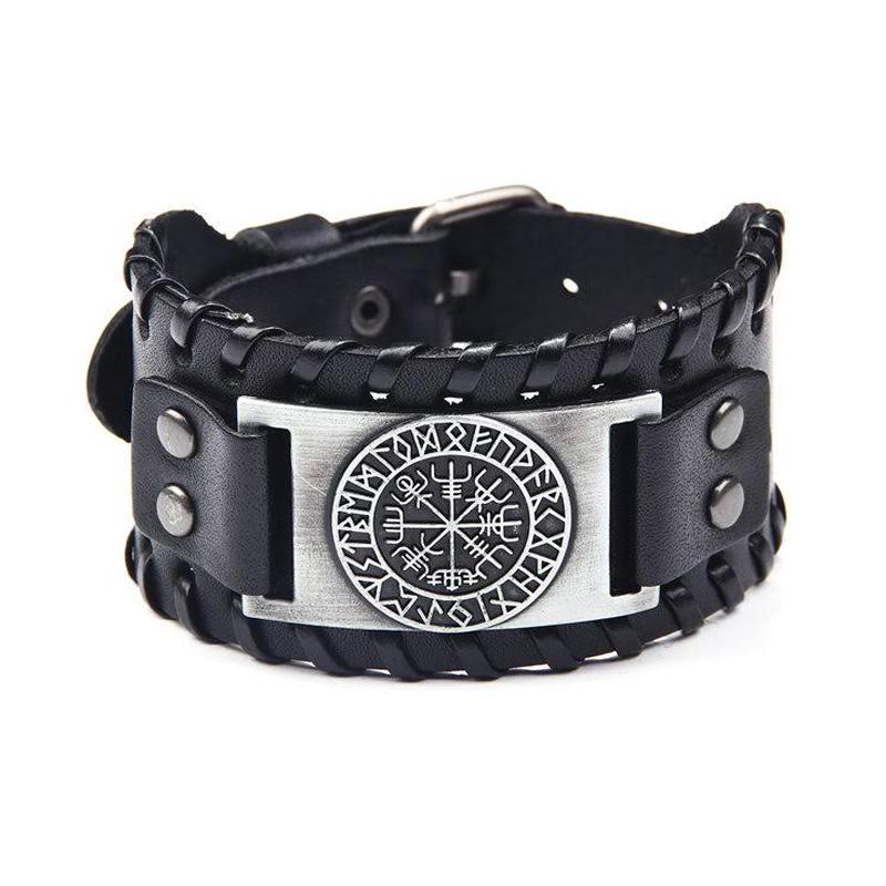Men's Pirate Amulet Leather Bracelet