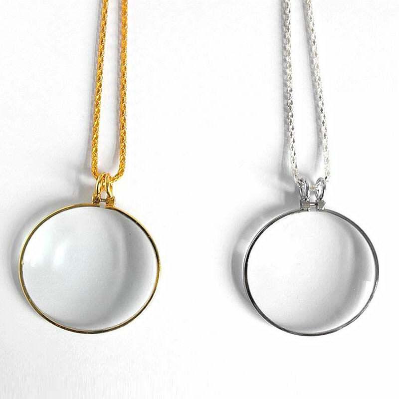 Single Piece Magnifying Glass Pendant Necklace
